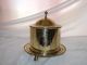 Vintage Art Deco Claw Foot Brass Bucket With Lid On Serving Platter Art Deco photo 9
