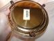 Vintage Art Deco Claw Foot Brass Bucket With Lid On Serving Platter Art Deco photo 7