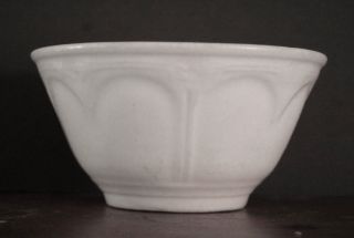 Very Sweet Small Antique White Ironstone Heart Design Bowl,  19th C,  Great Cond photo