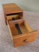 Antique File Box One Dovetail Drawer Vintage Primitive Oak Wood Office Library Boxes photo 5