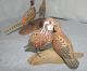 5 Vintage Hand Carved Wood Bird Pairs Ronald Holmes Cardinals Pheasants Quail, Carved Figures photo 9