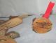 5 Vintage Hand Carved Wood Bird Pairs Ronald Holmes Cardinals Pheasants Quail, Carved Figures photo 11