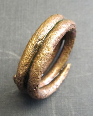 Ancient Viking Bronze Ring.  (m3).  Cleared. photo