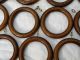 34 Reclaimed Wooden Curtains Rings - 52mm Centre Hooks & Brackets photo 5