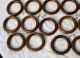 30 Reclaimed Wooden Curtains Rings - 52mm Centre Hooks & Brackets photo 4