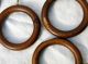 30 Reclaimed Wooden Curtains Rings - 52mm Centre Hooks & Brackets photo 5