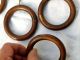 30 Reclaimed Wooden Curtains Rings - 52mm Centre Hooks & Brackets photo 6