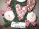 Handmade Country Christmas Fabric Snowmen Cookie Heart Ornies Ornaments Decor Primitives photo 1
