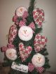 Handmade Country Christmas Fabric Snowmen Cookie Heart Ornies Ornaments Decor Primitives photo 2