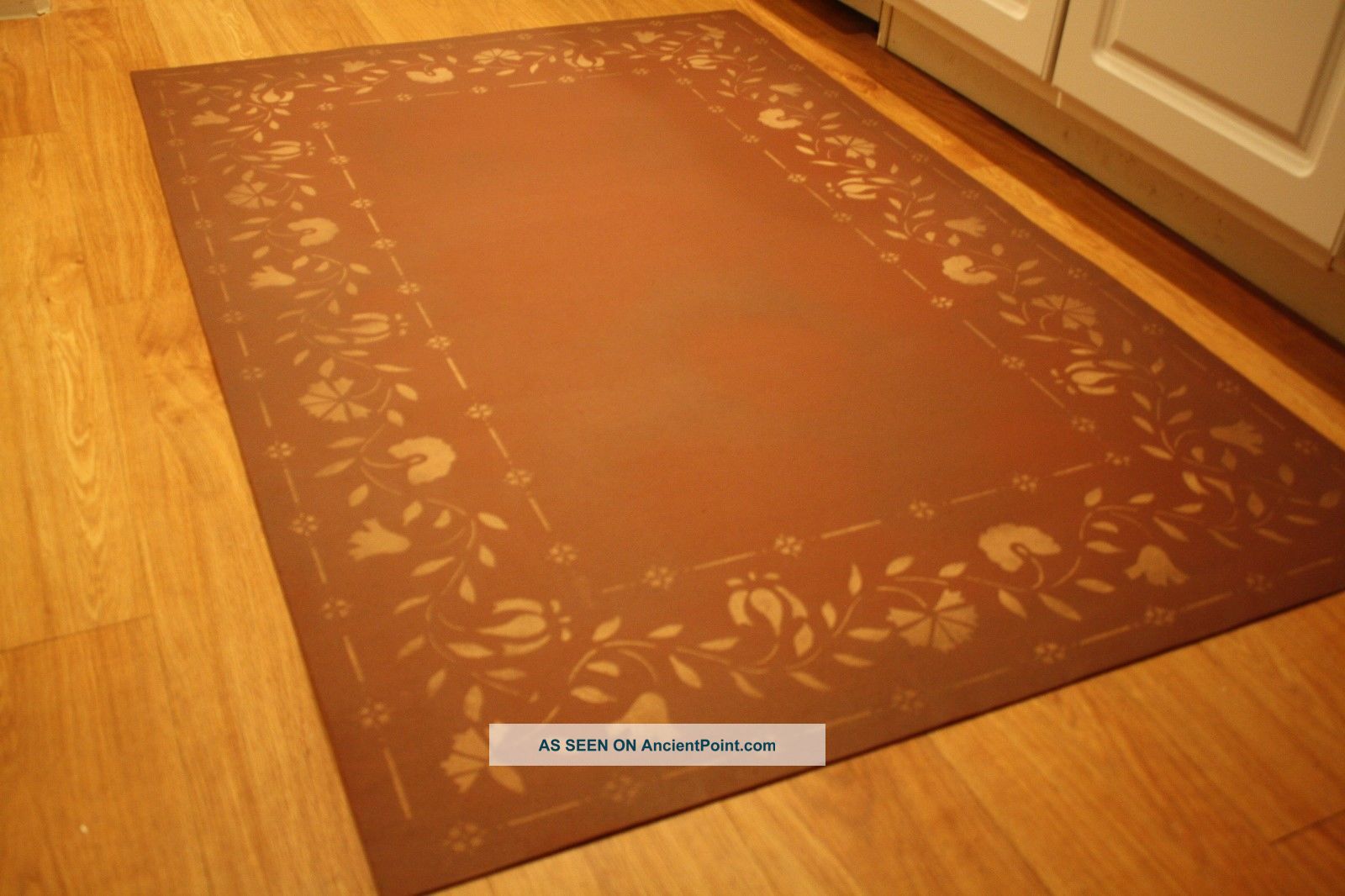3 ' X4.  5 ' Floorcloth.  Expertly Hand - Crafted At A Fantastic Price Primitives photo
