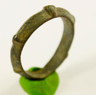 Outstandint Viking Nordic Period - Huge Bronze Ring - photo