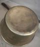 Early Antique Cast Turned Brass Wrought Iron Cooking Pan Pot Copper Rivets Hearth Ware photo 5
