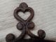 Old Vtg Antique Collectible Cast Iron Trivet With Bird & Heart Design Trivets photo 2