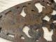Old Vtg Antique Collectible Cast Iron Trivet With Bird & Heart Design Trivets photo 4