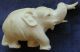 Rare Early Chinese Ivory Color Bone Hand Carved Lucky Elephant Animal Elephants photo 3