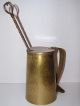 Old Brass Cape Cod Fire Lighter Vtg Fireplace Tankard Ceramic Egg Kerosene Tool Hearth Ware photo 11