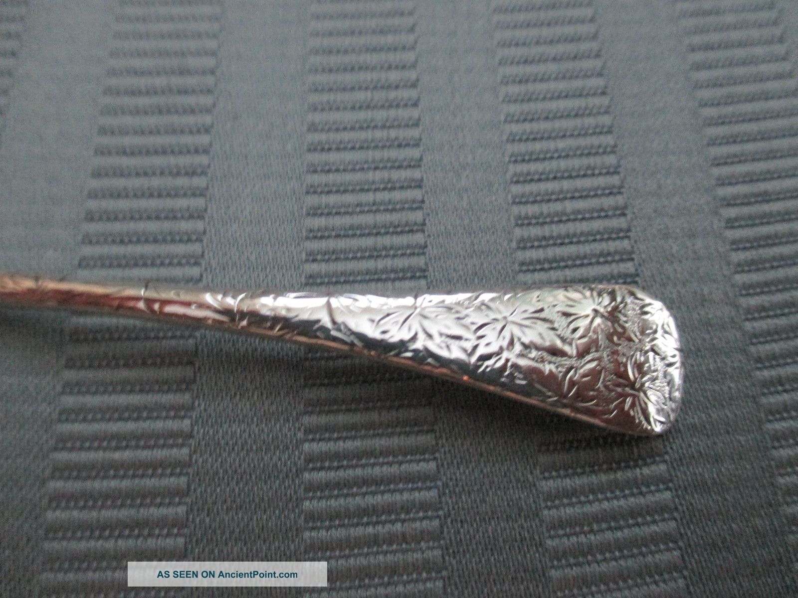 Spoon Shiebler Master Salt Sterling Silver.  925 Mono Unknown Pattern Floral Flatware & Silverware photo