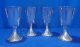 4 Pc.  Silverplated 8 Oz.  Wine Goblets Glasses Unknown Maker & Age Silverplate Cups & Goblets photo 5