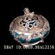 Old China Handwork Carved Old Green Jade Armoured Dragon & Butterfly & Kylin Lid Incense Burners photo 3