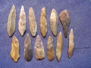 12 Good Unifacial Blades From The Sahara Mesolithic Period photo