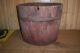 Vintage Wood Sap Bucket - Red Paint - 10 