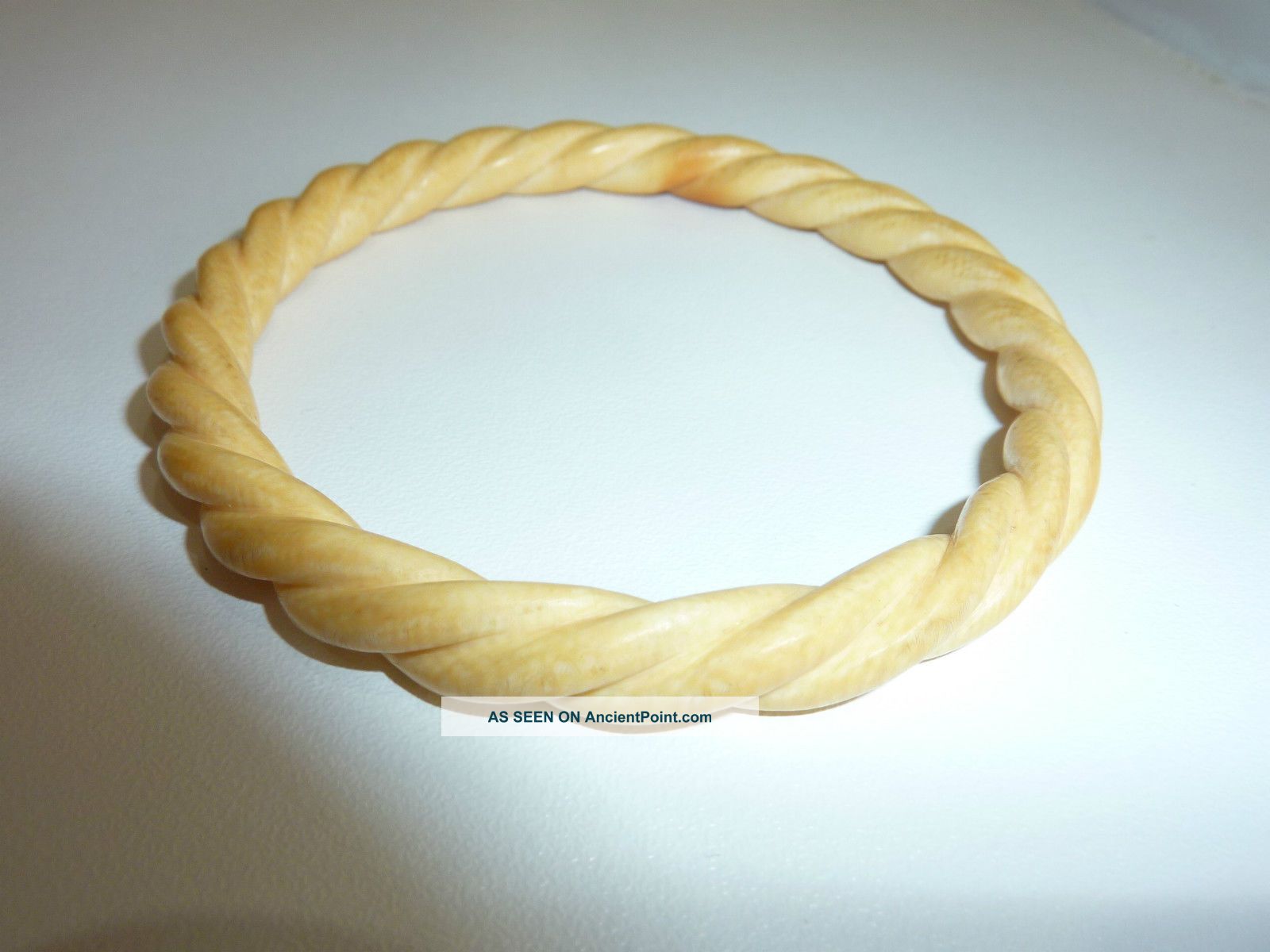 Rare 19th Century Chinese Or African Patinated Barley Twist Bangle Bracelet Necklaces & Pendants photo