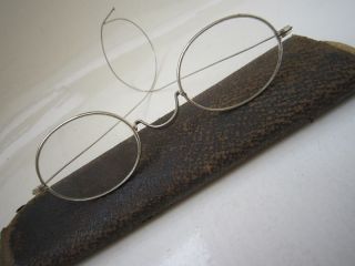 C.  1895 Post Civil War Era Antique Spectacles Eyeglasses By Ao W/case Vintage photo