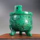 Collectibles Be​autiful Hetian Green Jade Hand - Carved Cauldron Bowl 22 Bowls photo 1
