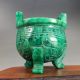 Collectibles Be​autiful Hetian Green Jade Hand - Carved Cauldron Bowl 22 Bowls photo 2