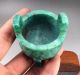 Collectibles Be​autiful Hetian Green Jade Hand - Carved Cauldron Bowl 22 Bowls photo 5