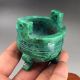 Collectibles Be​autiful Hetian Green Jade Hand - Carved Cauldron Bowl 22 Bowls photo 7
