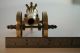 Vintage Model Antique Cannon Brass Statue With Wheels Great British Empire Gift British photo 10