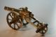 Vintage Model Antique Cannon Brass Statue With Wheels Great British Empire Gift British photo 2