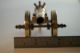 Vintage Model Antique Cannon Brass Statue With Wheels Great British Empire Gift British photo 7