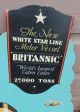 Antique Mv Rms Britannic Ship Ocean Liner White Star Lines Travel Agents Sign Plaques & Signs photo 4