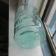 Vintage Ball Mason Aqua Glass Quart Fruit Jar With Zinc Lid,  1896 - 1910 Primitives photo 6