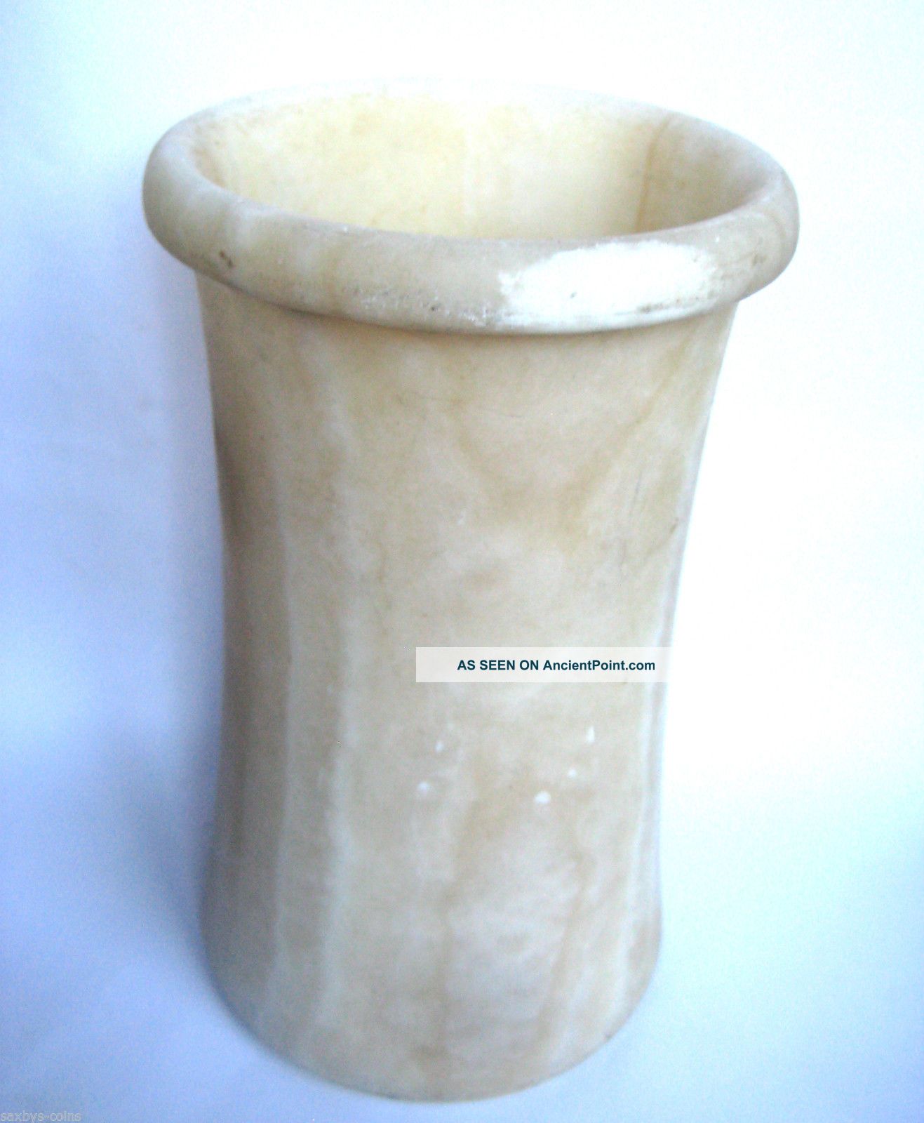Rare Circa.  400 B.  C Large Ancient Egypt - Ptolemaic Period Alabaster Jar Egyptian photo