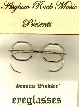 Stunning Signed Windsor Mega Rare White Gold Antique Vintage Eyeglasses photo