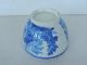 1820s Staffordshire Handless Cup Saucer Transferware Antique Blue White Cups & Saucers photo 5
