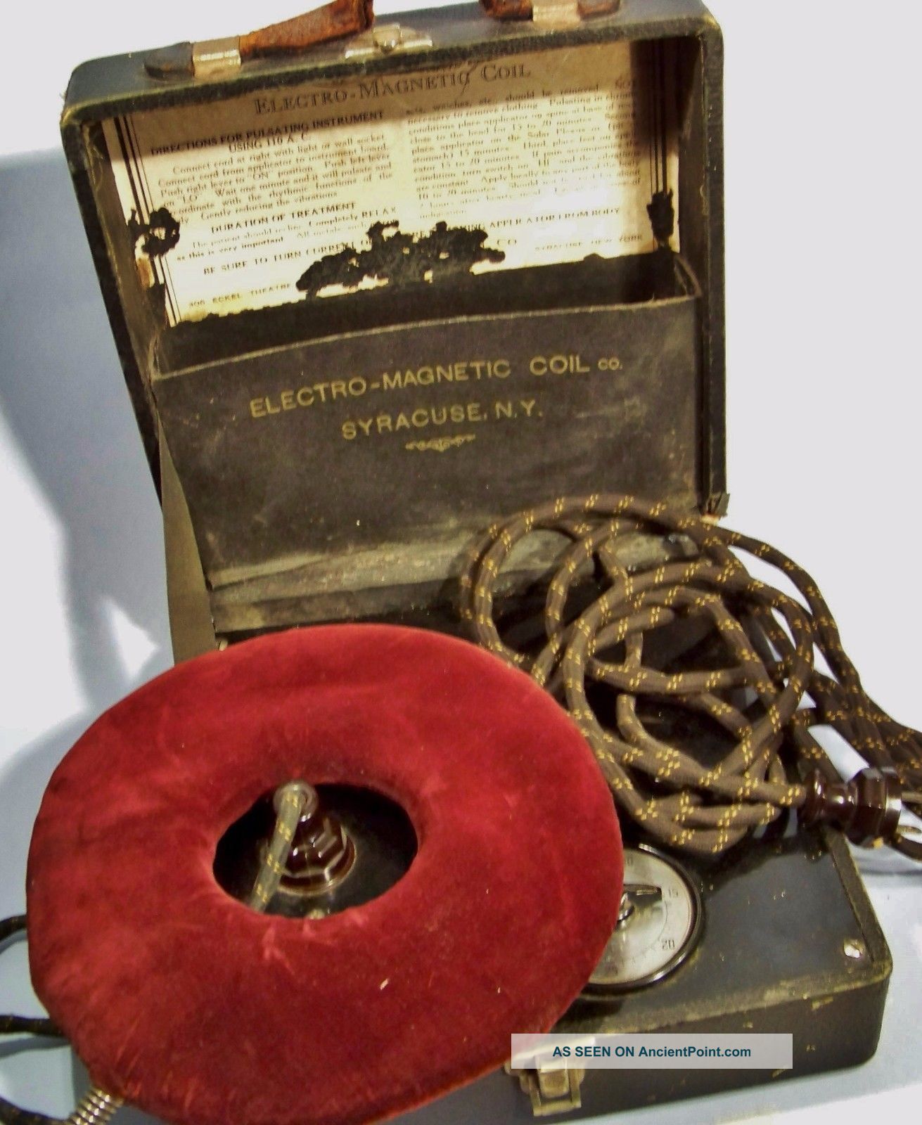 Antique Electro - Magnetic Coil Co.  Syracuse Ny Quack Medical Device In Case Quack Medicine photo
