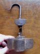 Antique Dated Hanging Betty Hand Forged Iron Hanging Oil Lamp Primitives photo 1