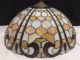 Antique Tiffany Style Stained Leaded Glass Lamp Shade 20 