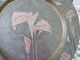Art Noveau Deco Hand Enamel Floral Inch Brass Plate Rosenthal Netter Art Deco photo 1