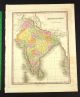 Orig Antique Map 1827 Asia,  India - Hindoostan - Thibet - Hand Colored A Finley Pre-1900 photo 1