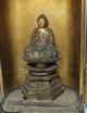 E737: Very Old Japanese Wood Carving Buddhist Statue Gautama Buddha Shaka - Nyorai Statues photo 1