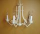 Vintage Faux Bamboo Chandelier Italian Tole Hollywood Regency Palm Beach Chandeliers, Fixtures, Sconces photo 1