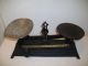 Antique F.  M.  5 Kg Cast Iron Scale With Copper Bottom Tray & Weight Scales photo 2