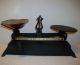 Antique F.  M.  5 Kg Cast Iron Scale With Copper Bottom Tray & Weight Scales photo 6