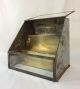 Antique Vintage Tin & Sloped Glass Display Shelves Counter Top Case Display Cases photo 1
