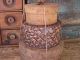 Stack Of 3 Papier Mache Pantry Boxes Covered In Brown Christmas Calico Primitives photo 1